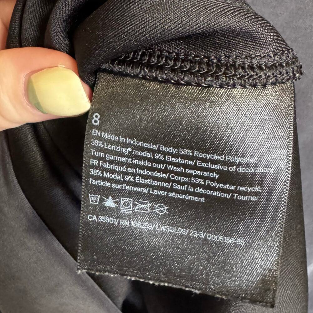 Lululemon Softstreme Perfectly Oversized Cropped Crew Sweatshirt Black Size 8 - Picture 9 of 11